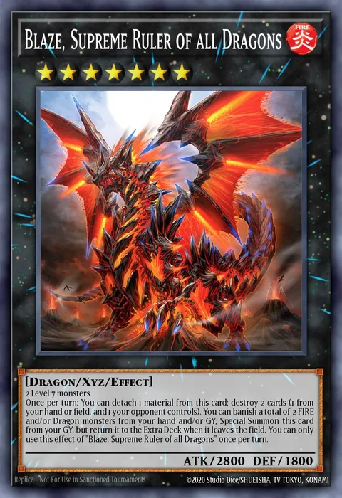 Blaze, Supreme Ruler of all Dragons trading card