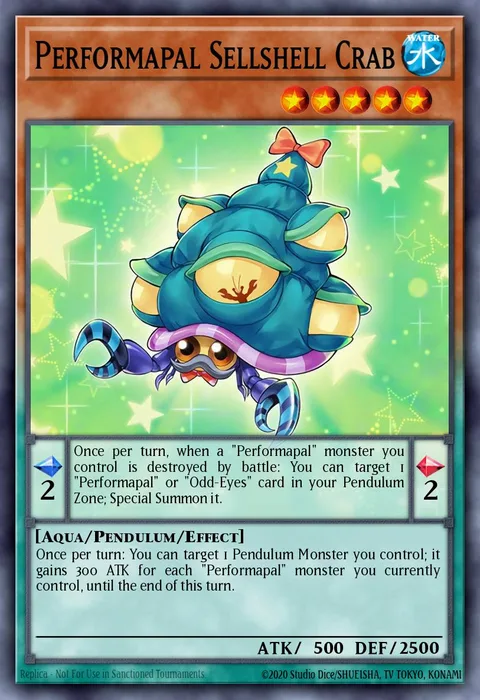 Performapal Sellshell Crab trading card