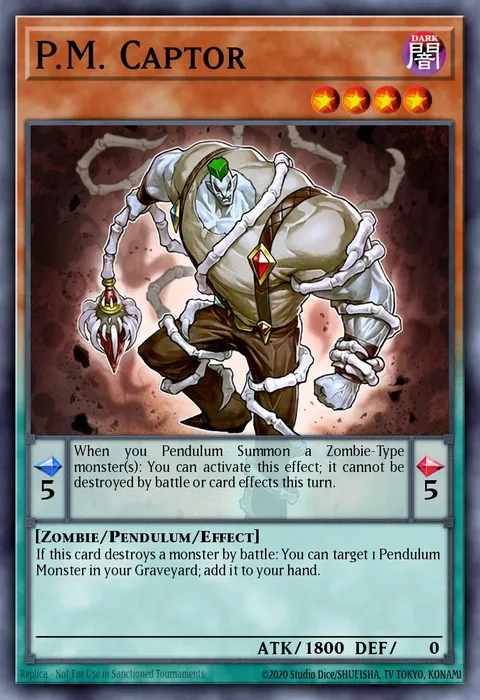 P.M. Captor trading card