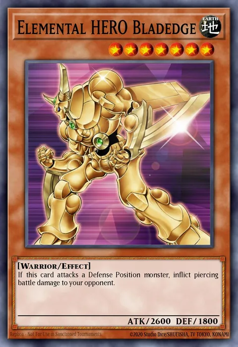 Elemental HERO Bladedge trading card