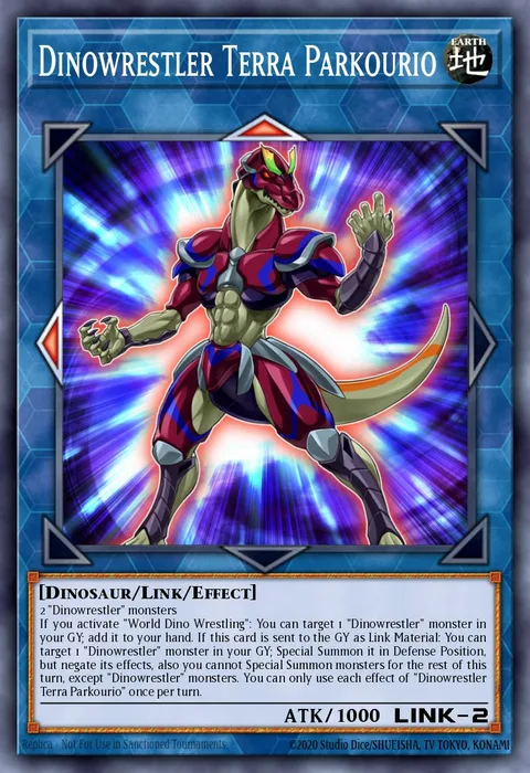 Dinowrestler Terra Parkourio trading card