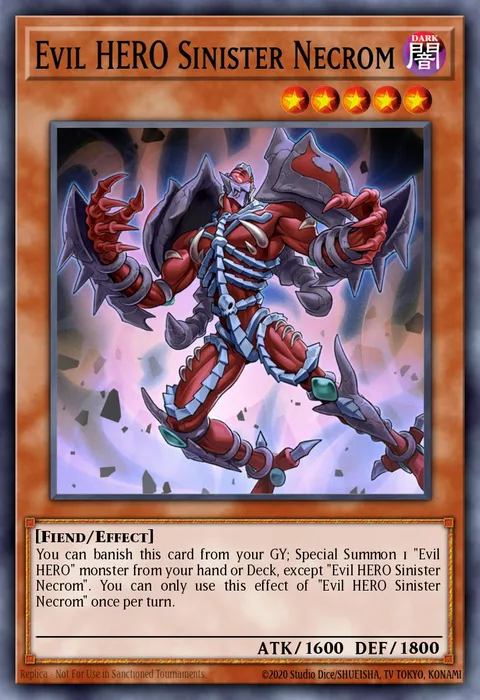Evil HERO Sinister Necrom trading card