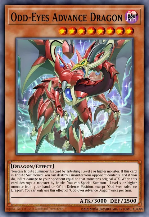 Odd-Eyes Advance Dragon trading card