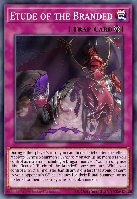 Etude of the Branded trading card