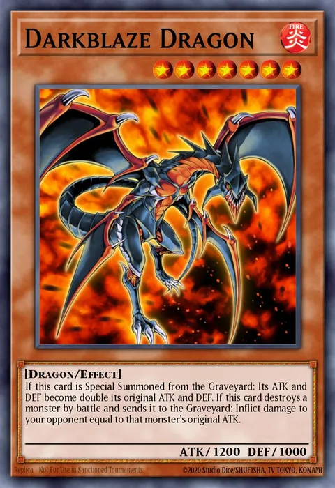 Darkblaze Dragon trading card
