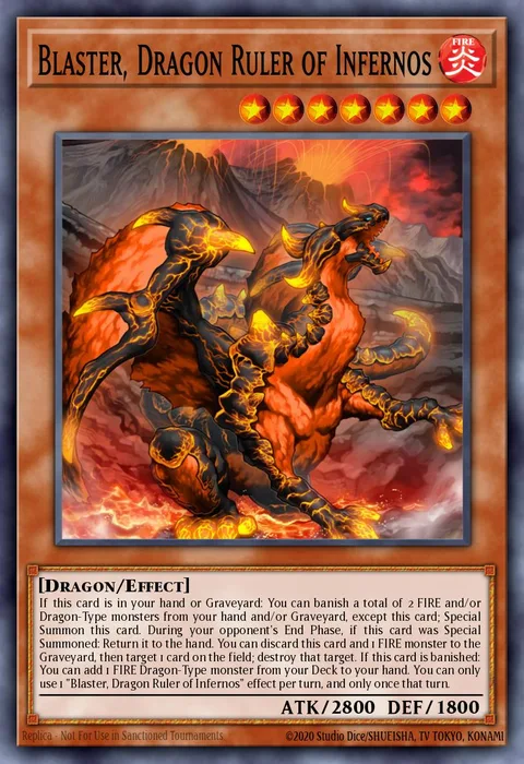Blaster, Dragon Ruler of Infernos trading card