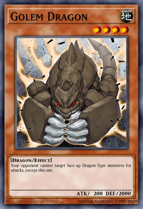 Golem Dragon trading card