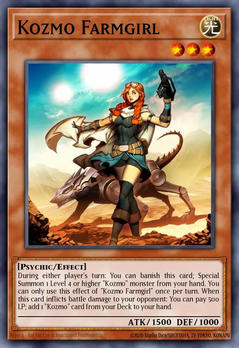 Kozmo Farmgirl trading card