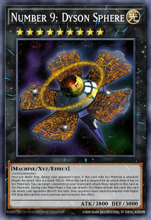 Number 9: Dyson Sphere trading card