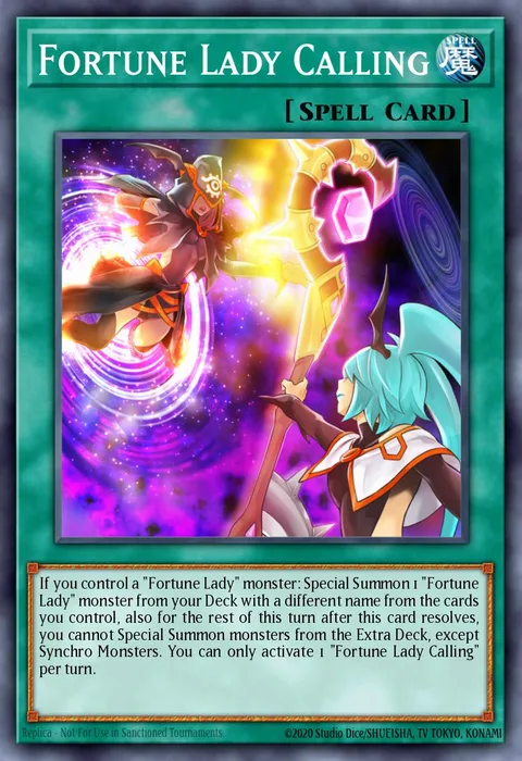 Fortune Lady Calling trading card