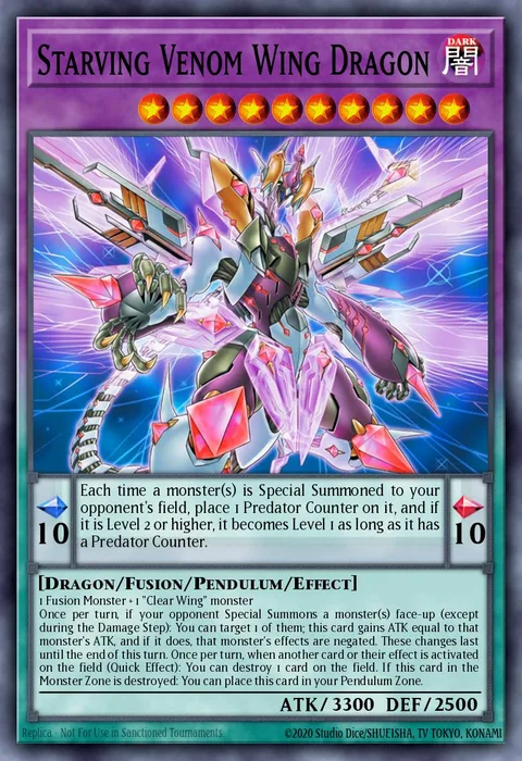 Starving Venom Wing Dragon trading card