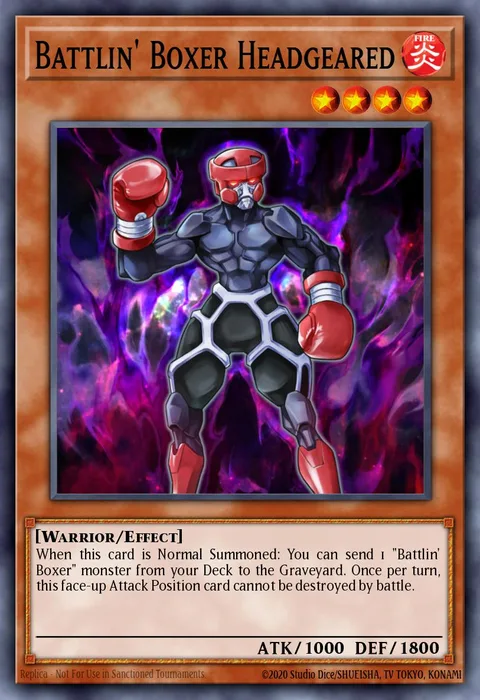 Battlin' Boxer Headgeared trading card