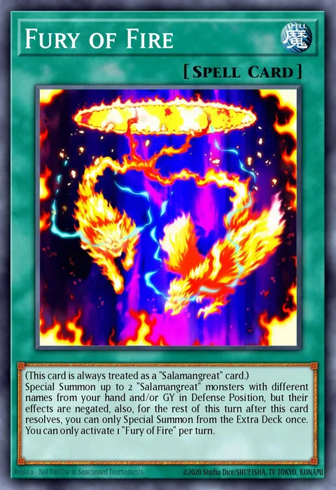 Fury of Fire trading card