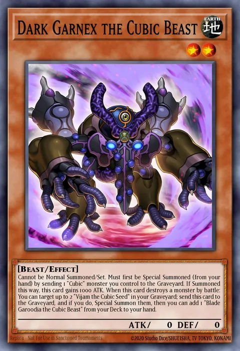 Dark Garnex the Cubic Beast trading card