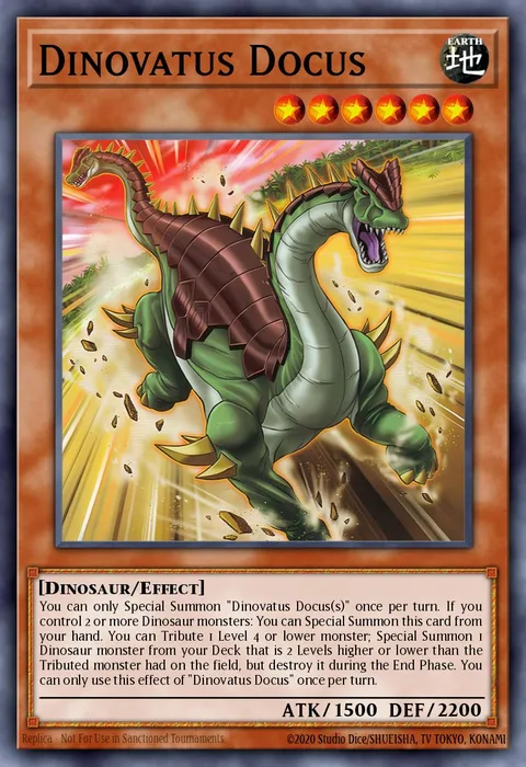 Dinovatus Docus trading card