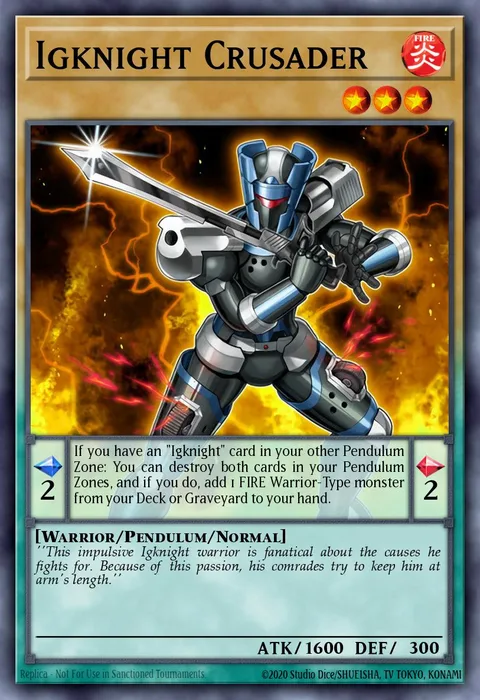 Igknight Crusader trading card
