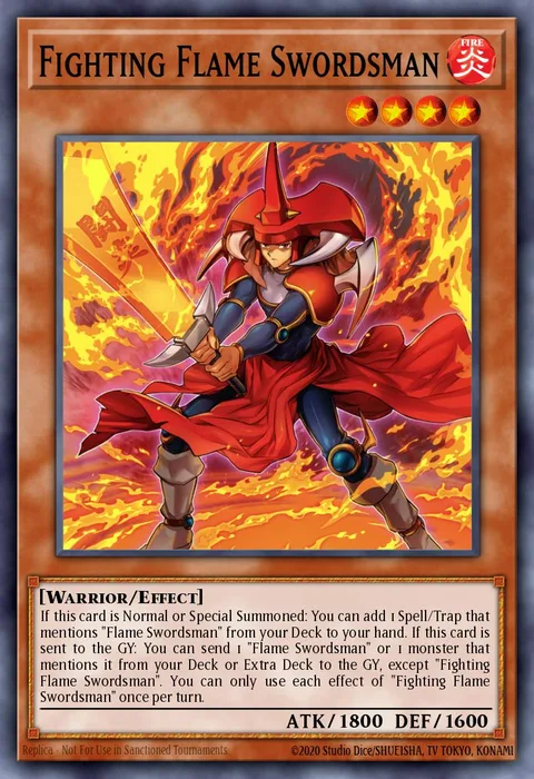 Fighting Flame Swordsman trading card