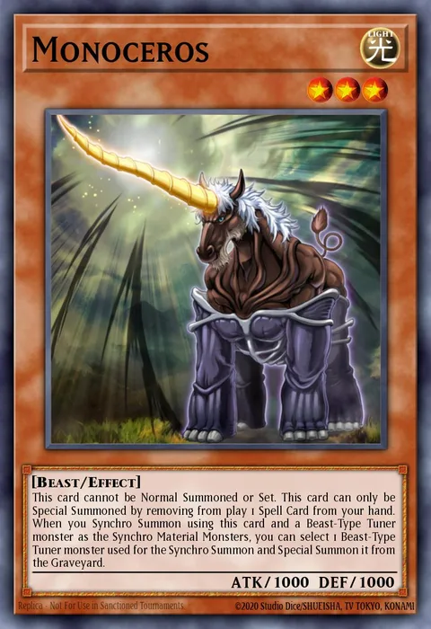 Monoceros trading card
