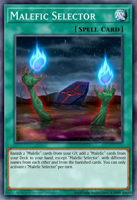 Malefic Selector trading card