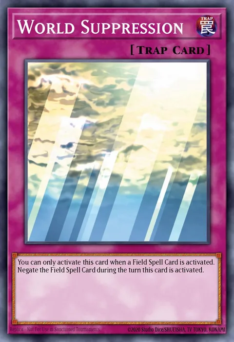 World Suppression trading card