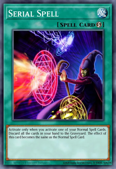 Serial Spell trading card