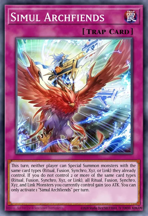 Simul Archfiends trading card