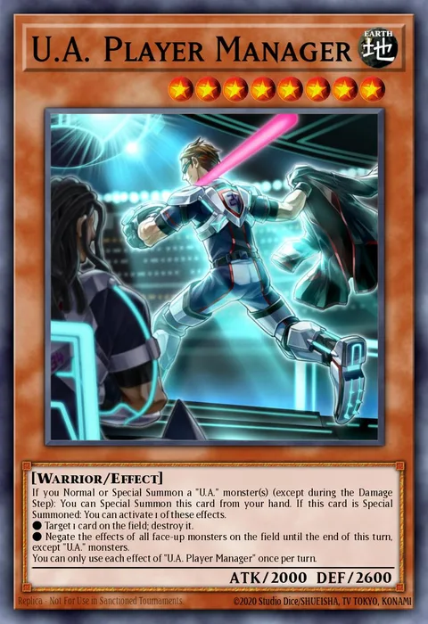 U.A. Player Manager trading card