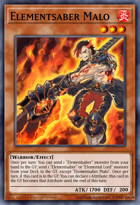Elementsaber Malo trading card