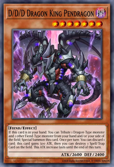 D/D/D Dragon King Pendragon trading card