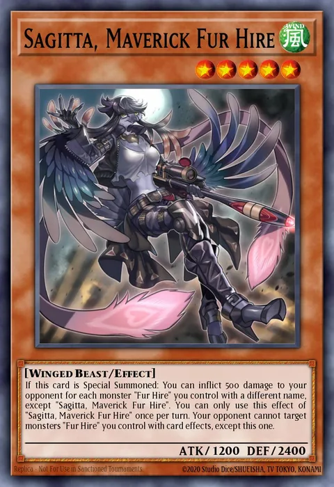 Sagitta, Maverick Fur Hire trading card