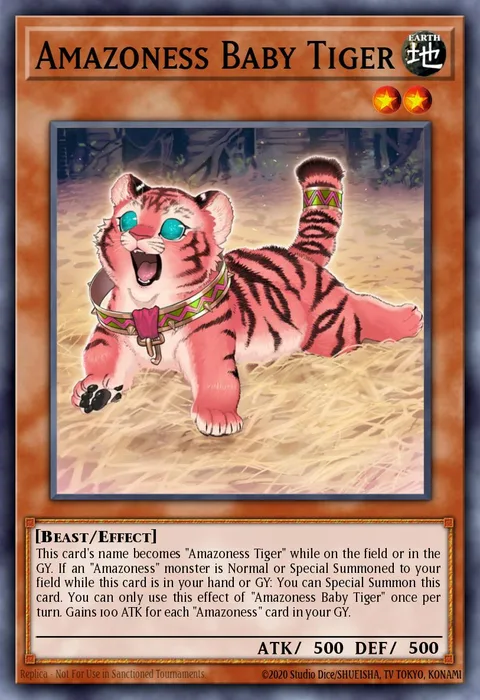 Amazoness Baby Tiger trading card