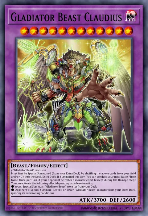 Gladiator Beast Claudius trading card