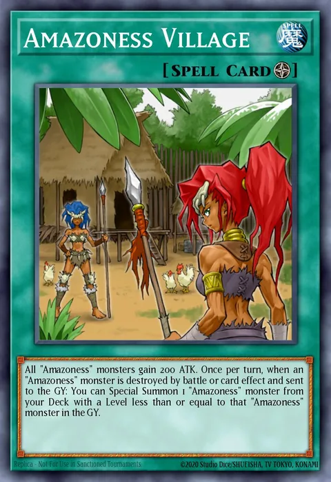 Amazoness Village trading card