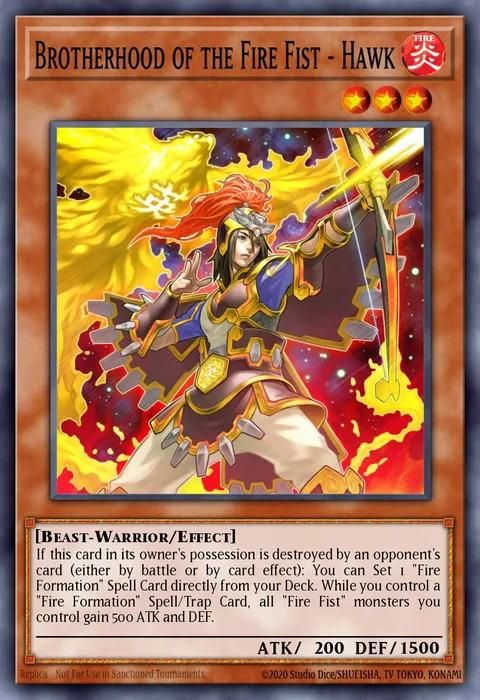 Brotherhood of the Fire Fist - Hawk trading card