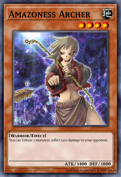 Amazoness Archer trading card