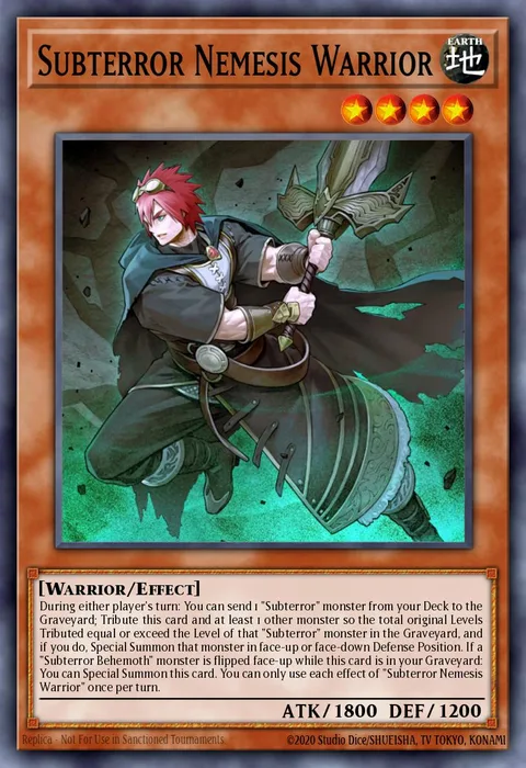 Subterror Nemesis Warrior trading card