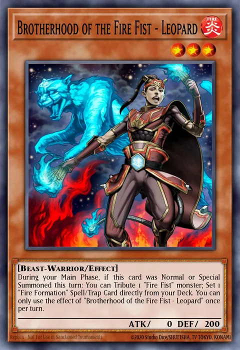 Brotherhood of the Fire Fist - Leopard trading card