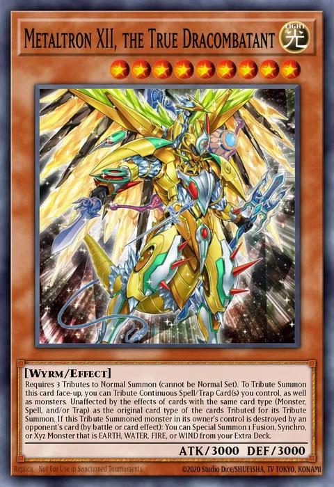 Metaltron XII, the True Dracombatant trading card