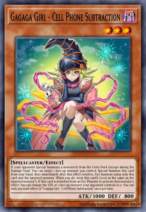 Gagaga Girl - Cell Phone Subtraction trading card