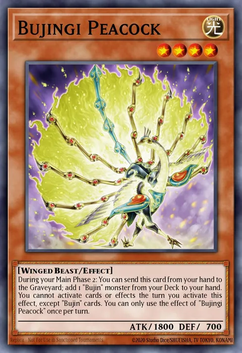 Bujingi Peacock trading card