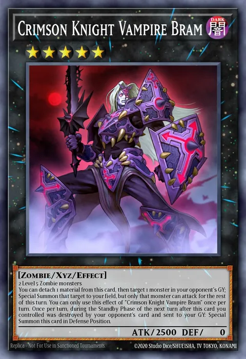 Crimson Knight Vampire Bram trading card