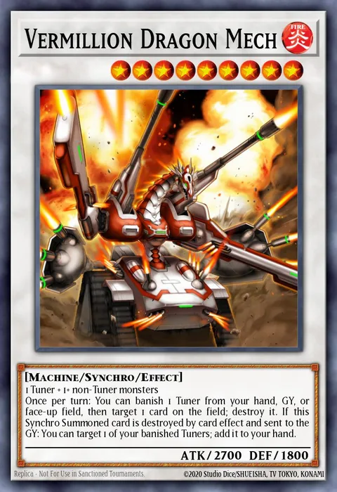 Vermillion Dragon Mech trading card