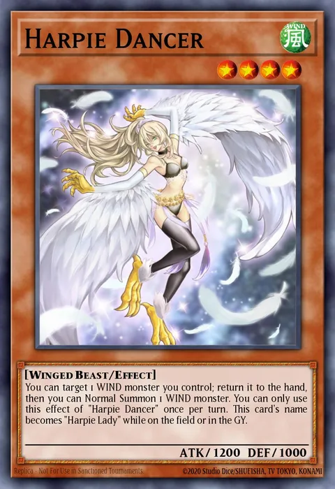 Harpie Dancer trading card