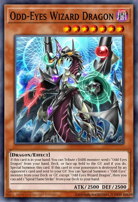 Odd-Eyes Wizard Dragon trading card