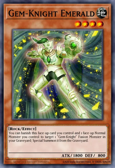 Gem-Knight Emerald trading card