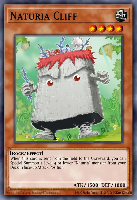 Naturia Cliff trading card