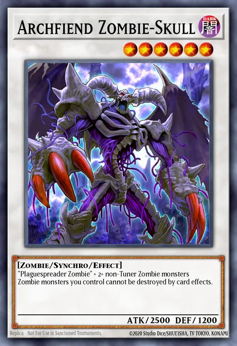 Archfiend Zombie-Skull trading card