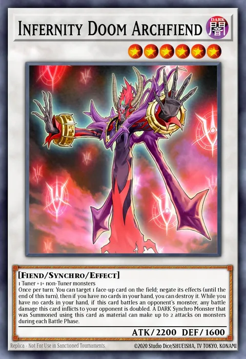Infernity Doom Archfiend trading card