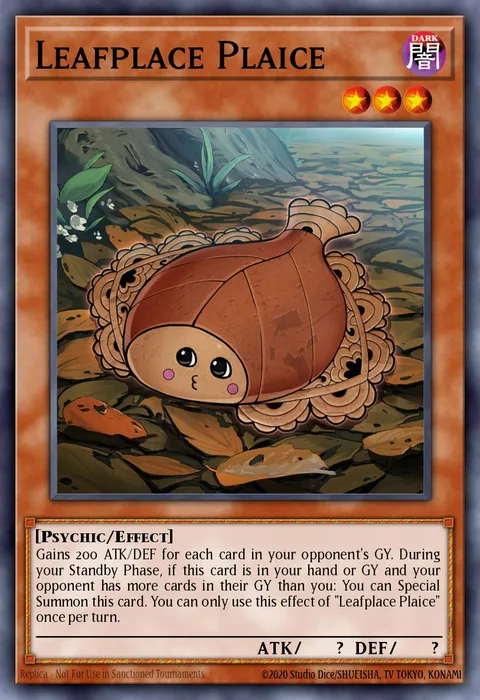Leafplace Plaice trading card