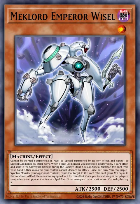 Meklord Emperor Wisel trading card
